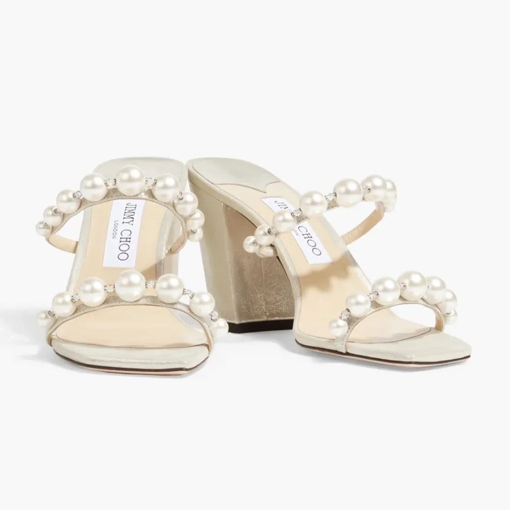 Jimmy Choo Amara Pearl Heels - Picture 3 of 17